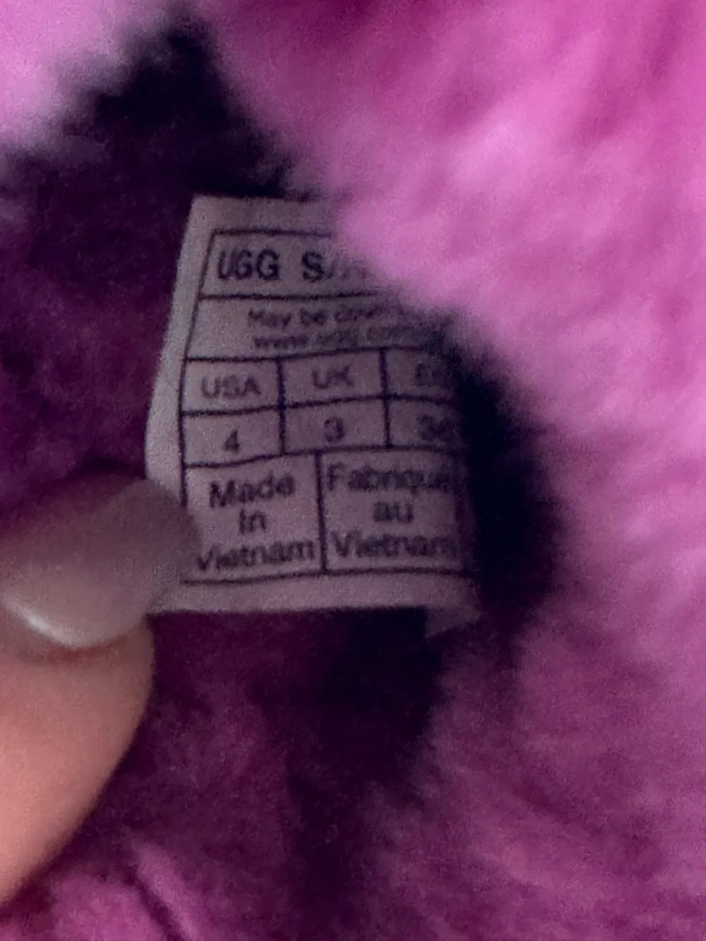 UGG Girls Cozy II Purple Glitter Slippers  Size: 4